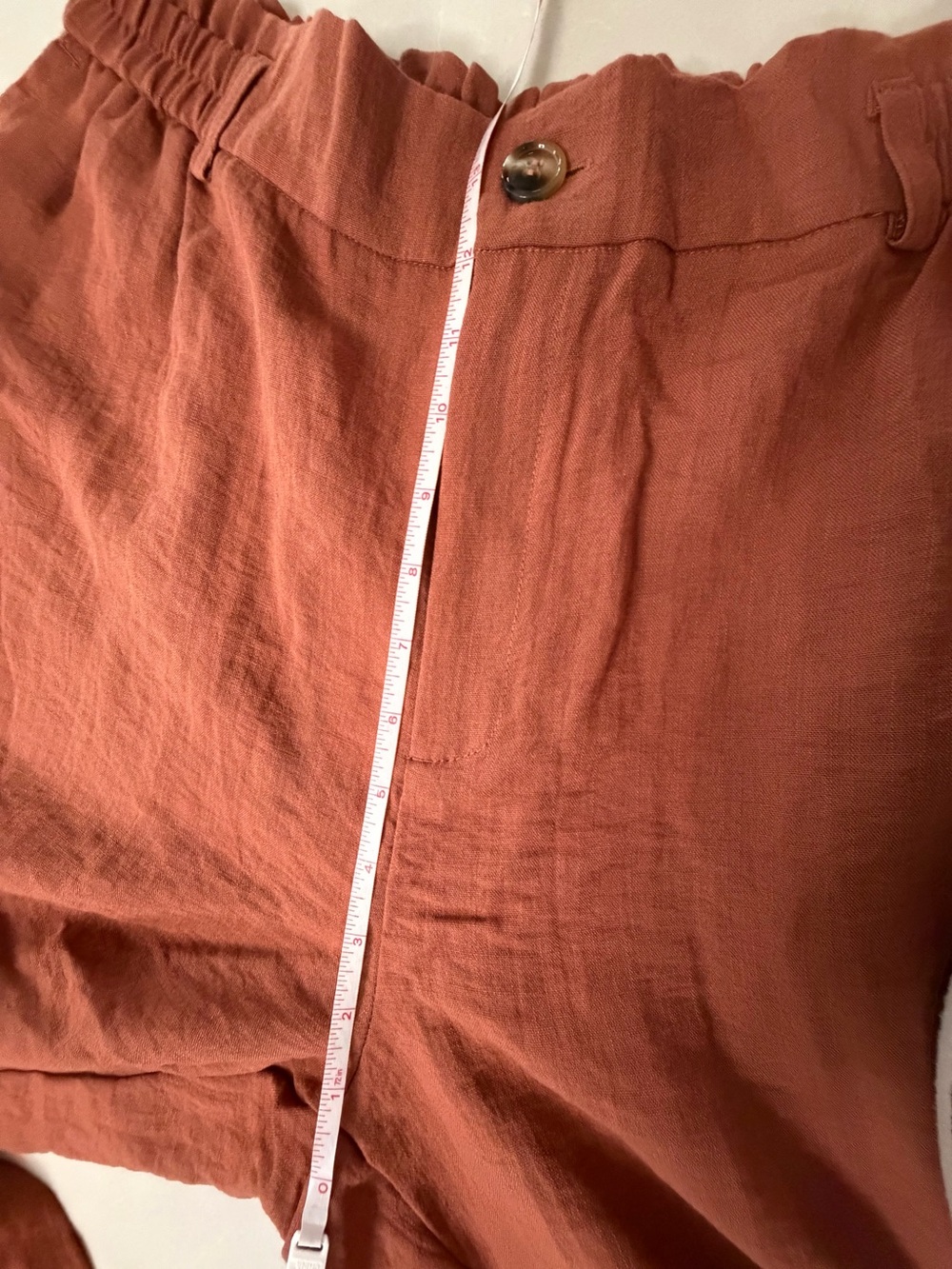Halara Terracotta Cropped Wide-Leg Pants High-Waisted Elastic Size XL - Picture 6 of 11